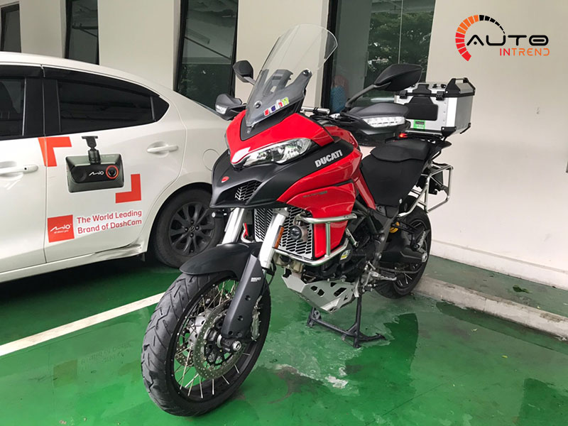 ติดตั้งกล้องรถมอเตอร์ไซค์ Ducati Multistrada 950 ติดกล้อง Mio รุ่น M760D