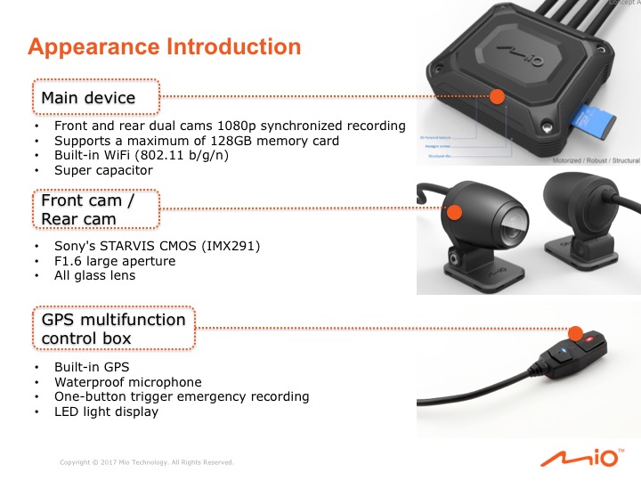 Mio MiVue M760D Sony's Premium STARVIS™ Motorcycle DashCam